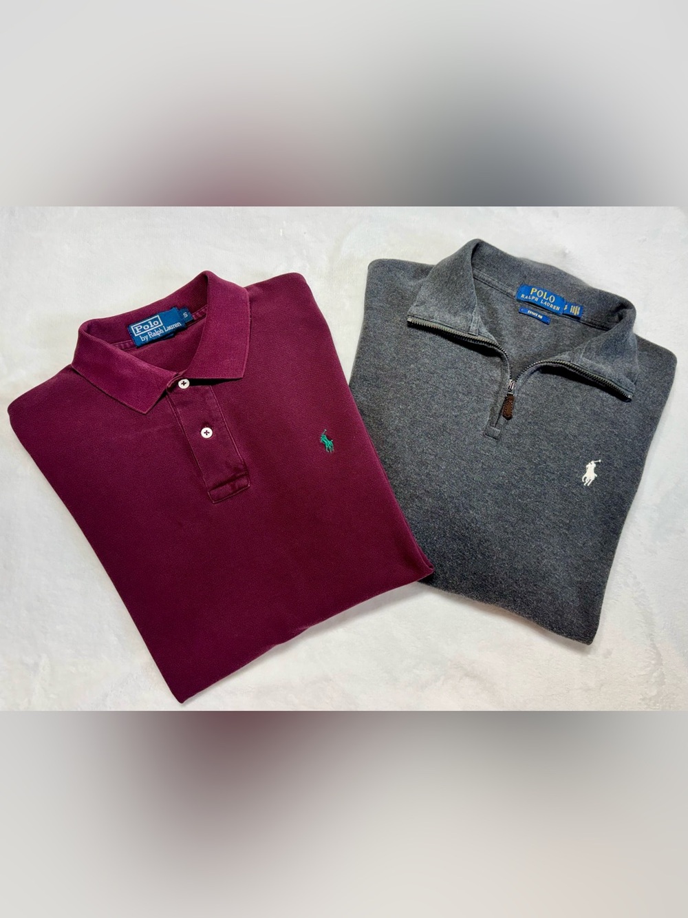 *BUNDLE* Polo Ralph Lauren Embroidered Logo Half Zip Pullover/Long Sleeve Shirt
